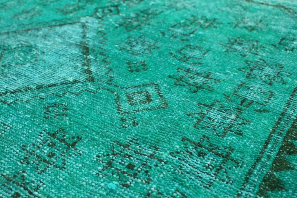 orientteppich-turkis-grun-285x142cm-vintage-design-handgeknupft-6 Orientteppich Türkis Grün 285 x 142 cm Wolle handgeknüpft