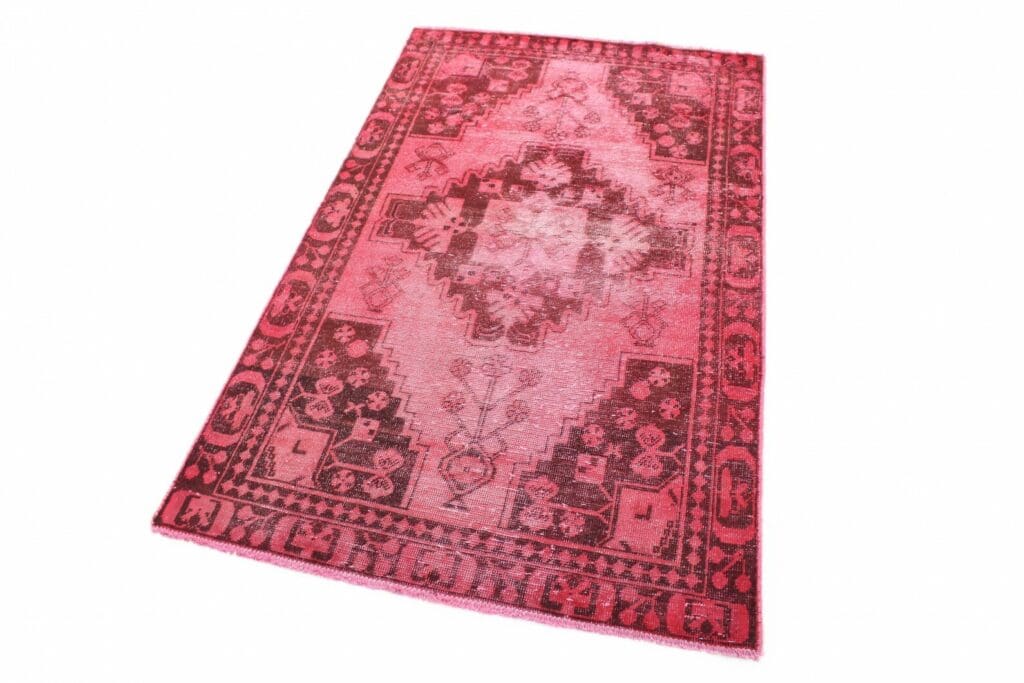 exklusiver-vintage-orientteppich-rot-197x119-cm-handgeknupft-2 Orientteppich 197x119 cm Wolle handgeknüpft