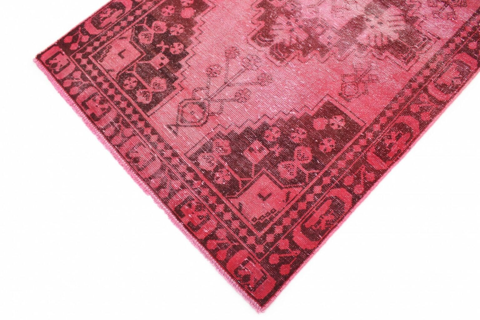 exklusiver-vintage-orientteppich-rot-197x119-cm-handgeknupft-4 Orientteppich 197x119 cm Wolle handgeknüpft