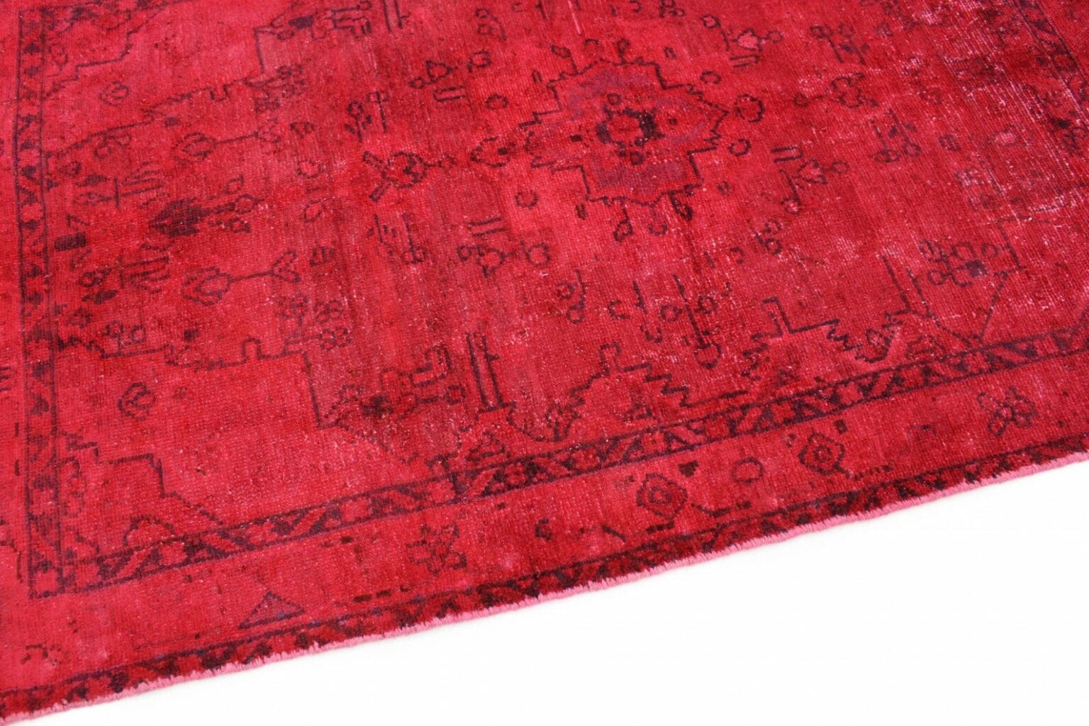 vintage-orientteppich-rot-157x99cm-einzigartiges-design-handgeknupft-4 Orientteppich Orient 157 x 99 cm Wolle handgeknüpft