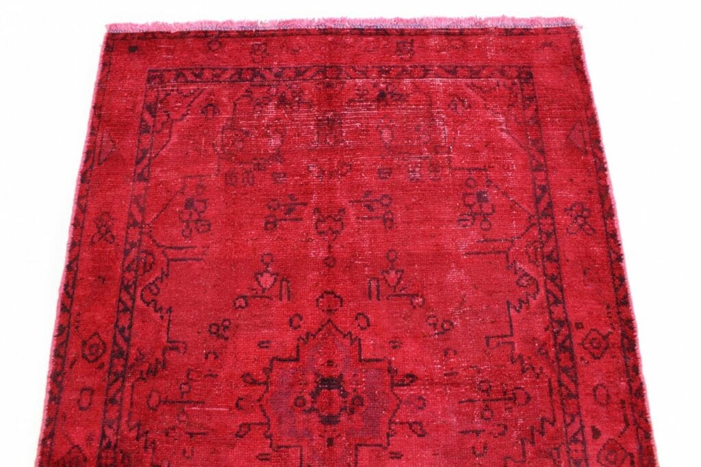 vintage-orientteppich-rot-157x99cm-einzigartiges-design-handgeknupft-5 Orientteppich Orient 157 x 99 cm Wolle handgeknüpft