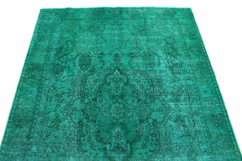 orientteppich-vintage-turkis-grun-286x189-cm-handgeknupft-4 Orientteppich Orient 286 x 189 cm Wolle handgeknüpft