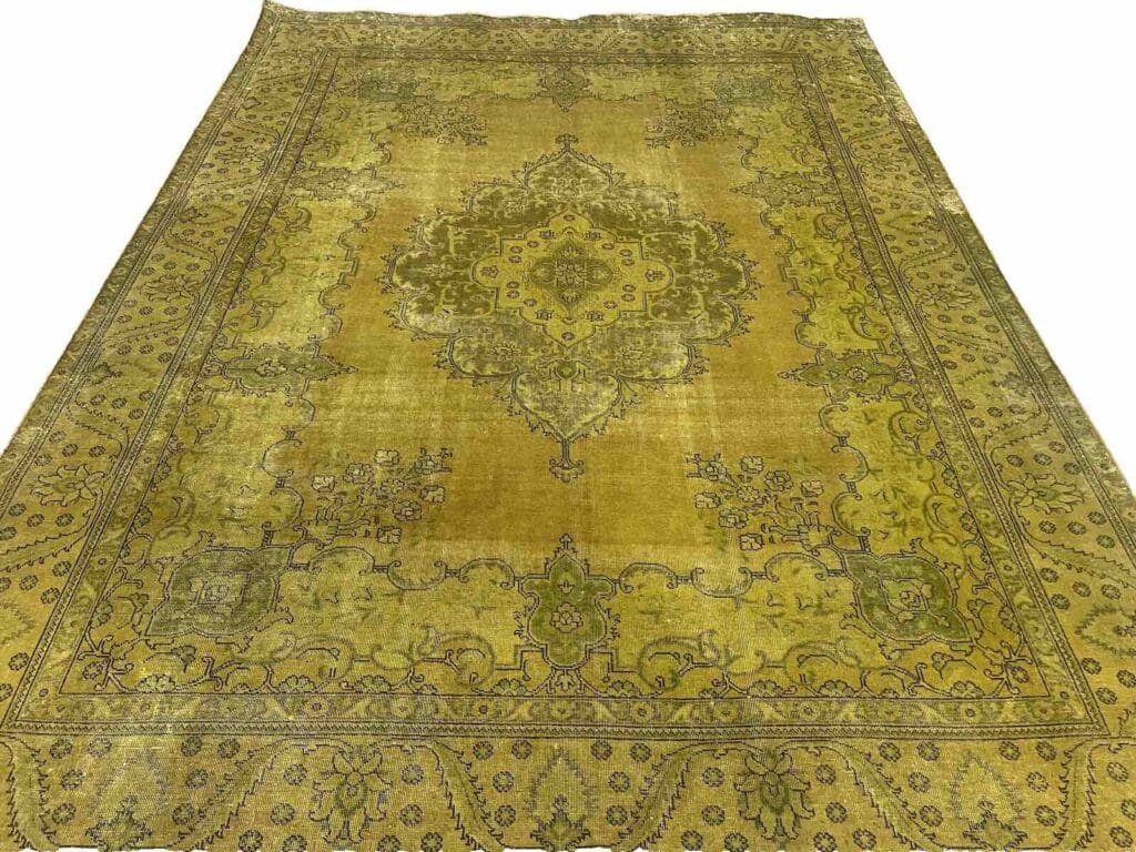 vintage-perserteppich-389x295cm-gelb-gold-senf-handgeknupft-4 Perserteppich Iran 389 x 295 cm Wolle handgeknüpft