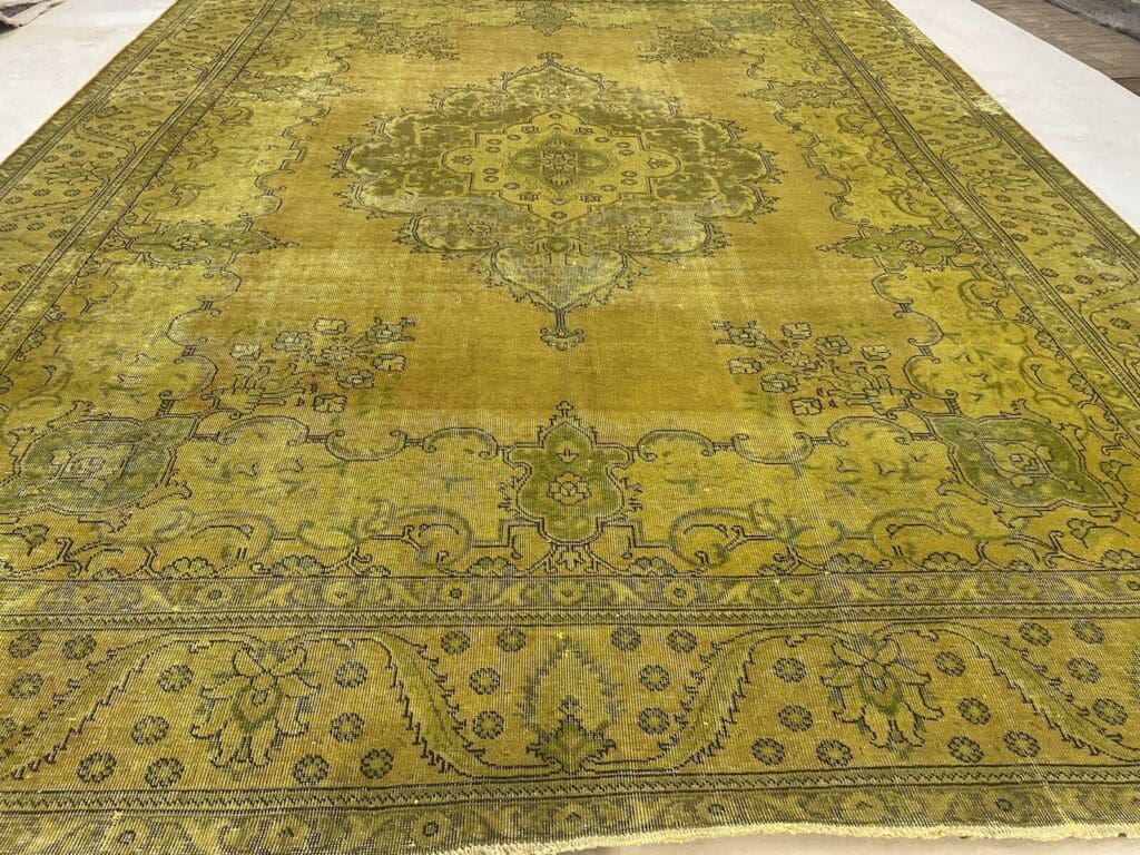 vintage-perserteppich-389x295cm-gelb-gold-senf-handgeknupft-7 Perserteppich Iran 389 x 295 cm Wolle handgeknüpft