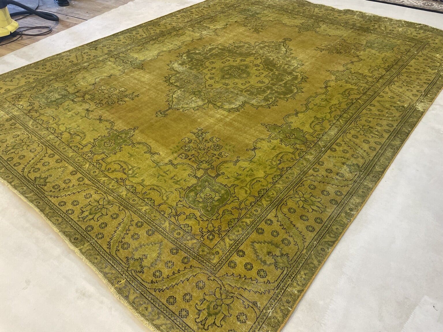 vintage-perserteppich-389x295cm-gelb-gold-senf-handgeknupft-9 Perserteppich Iran 389 x 295 cm Wolle handgeknüpft