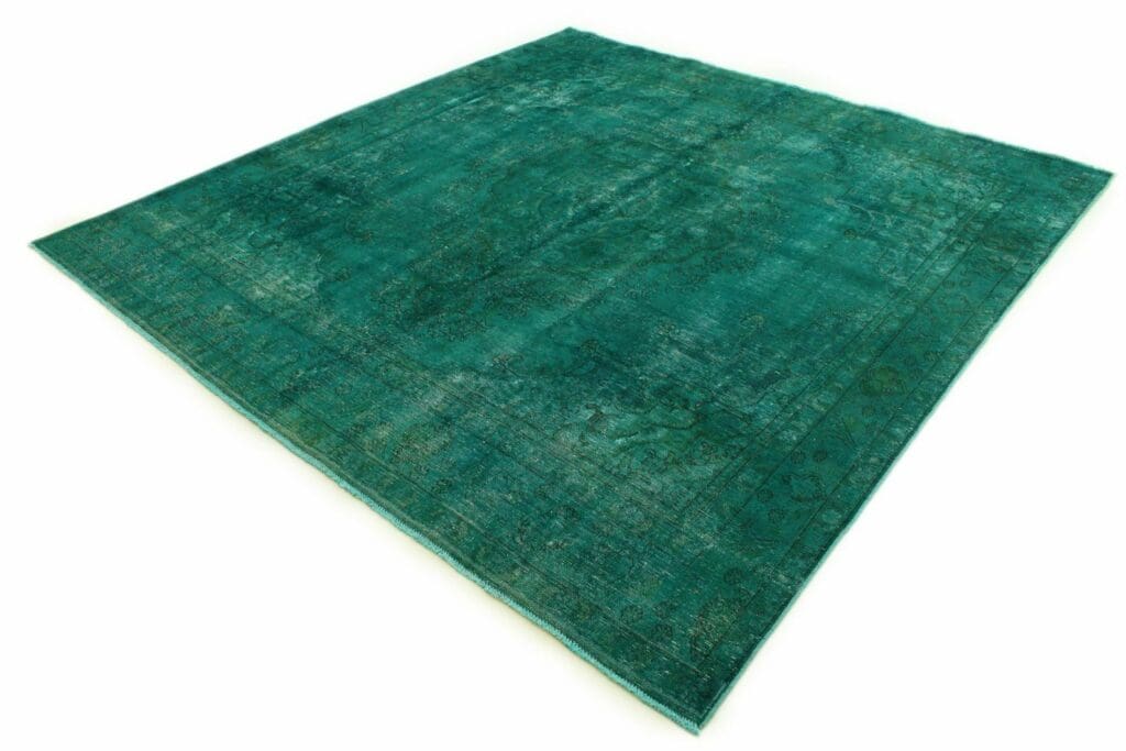 carpetido-vintage-teppich-292x279cm-turkis-grun-handgeknupft-4 Orientteppich 292 x 279 cm Wolle handgeknüpft