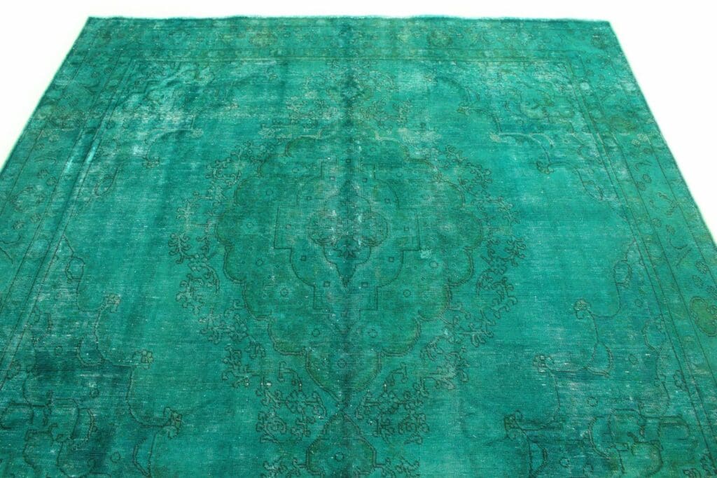 carpetido-vintage-teppich-292x279cm-turkis-grun-handgeknupft-6 Orientteppich 292 x 279 cm Wolle handgeknüpft