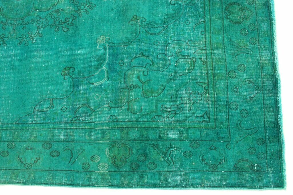 carpetido-vintage-teppich-292x279cm-turkis-grun-handgeknupft-7 Orientteppich 292 x 279 cm Wolle handgeknüpft