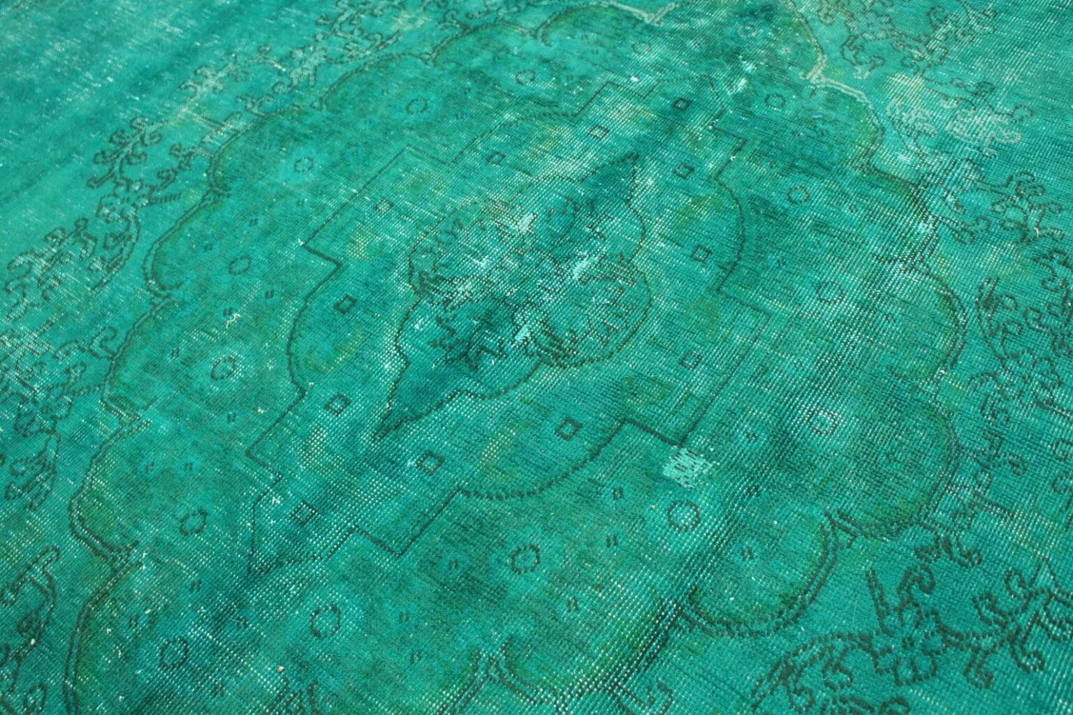 carpetido-vintage-teppich-292x279cm-turkis-grun-handgeknupft-9 Orientteppich 292 x 279 cm Wolle handgeknüpft