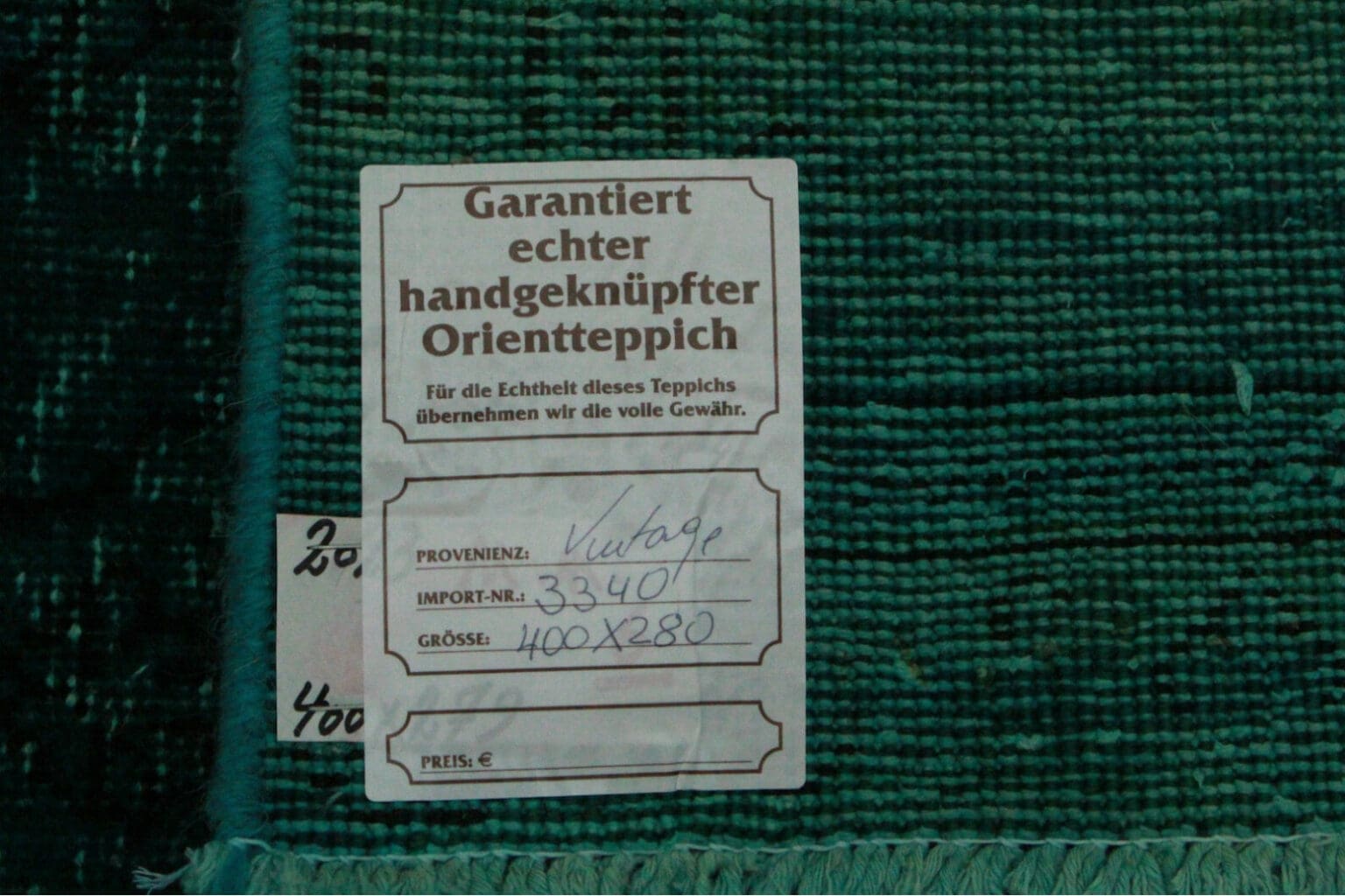 Orientteppich Orient 402 x 279 cm Wolle handgeknüpft