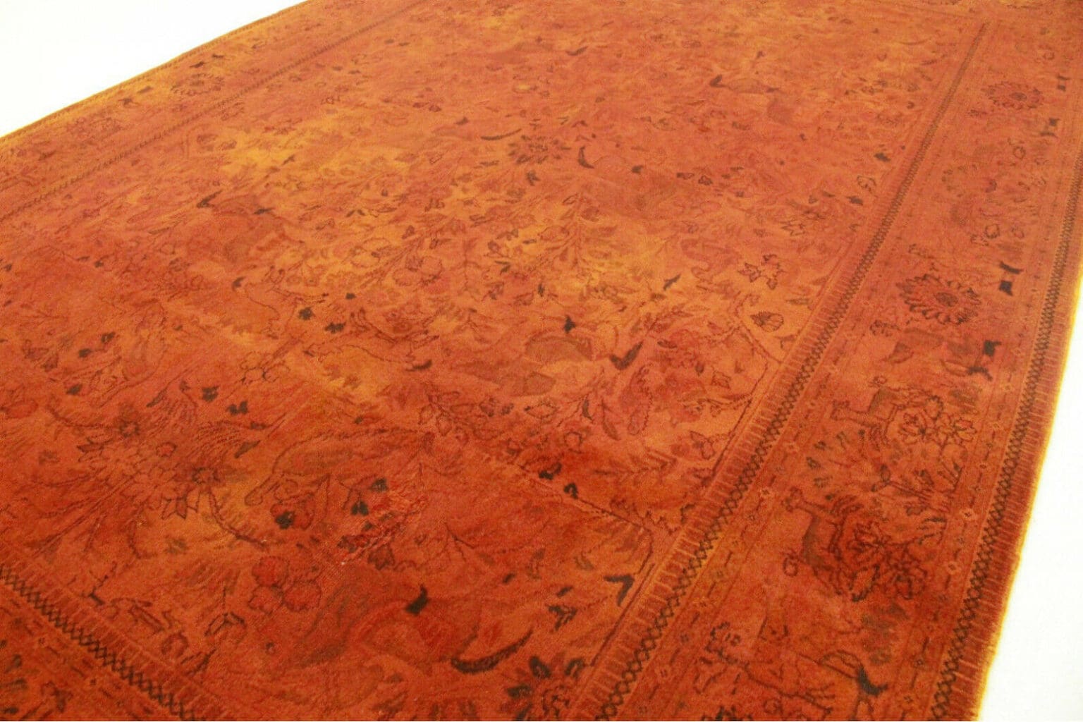 vintage-orientteppich-orange-rost-279x171cm-handgeknupft-3 Orientteppich Orient 279 x 171 cm Wolle handgeknüpft
