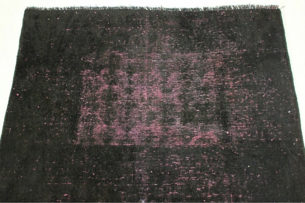 vintage-orientteppich-200x99cm-schwarz-pink-handgeknupft-4 Orientteppich 200x99 cm Wolle handgeknüpft