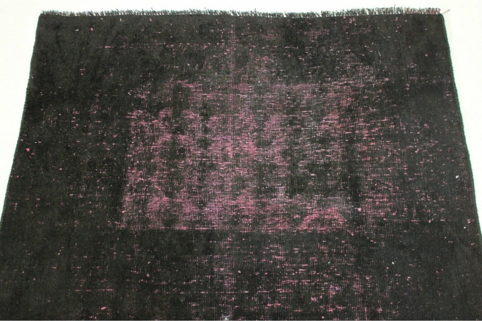 vintage-orientteppich-200x99cm-schwarz-pink-handgeknupft-4 Orientteppich 200x99 cm Wolle handgeknüpft