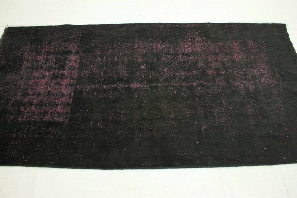 vintage-orientteppich-200x99cm-schwarz-pink-handgeknupft-5 Orientteppich 200x99 cm Wolle handgeknüpft