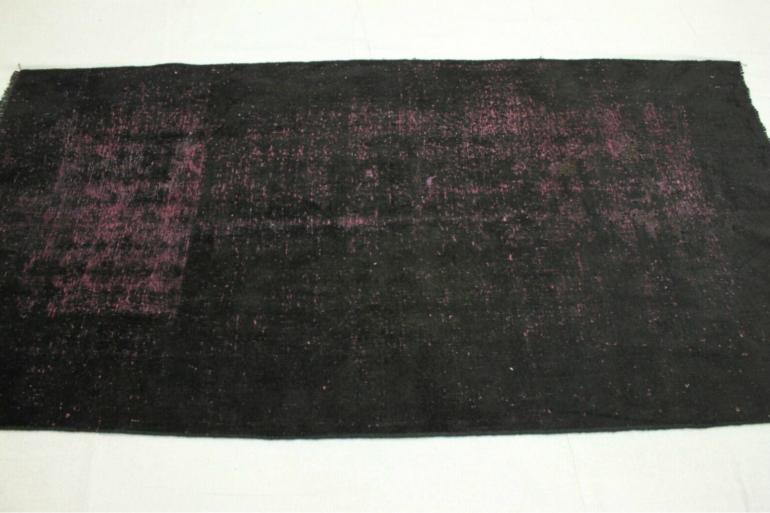 vintage-orientteppich-200x99cm-schwarz-pink-handgeknupft-5 Orientteppich 200x99 cm Wolle handgeknüpft