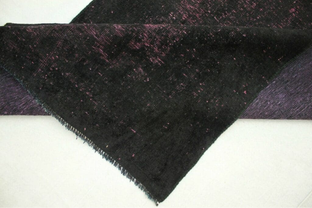 vintage-orientteppich-200x99cm-schwarz-pink-handgeknupft-6 Orientteppich 200x99 cm Wolle handgeknüpft