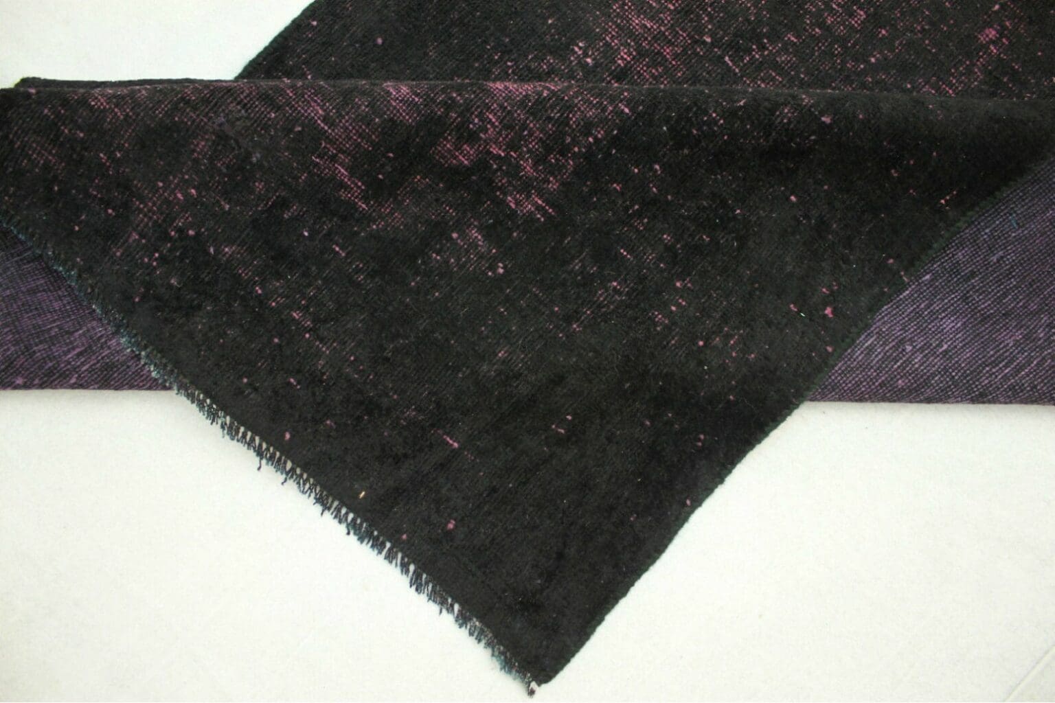 vintage-orientteppich-200x99cm-schwarz-pink-handgeknupft-6 Orientteppich 200x99 cm Wolle handgeknüpft