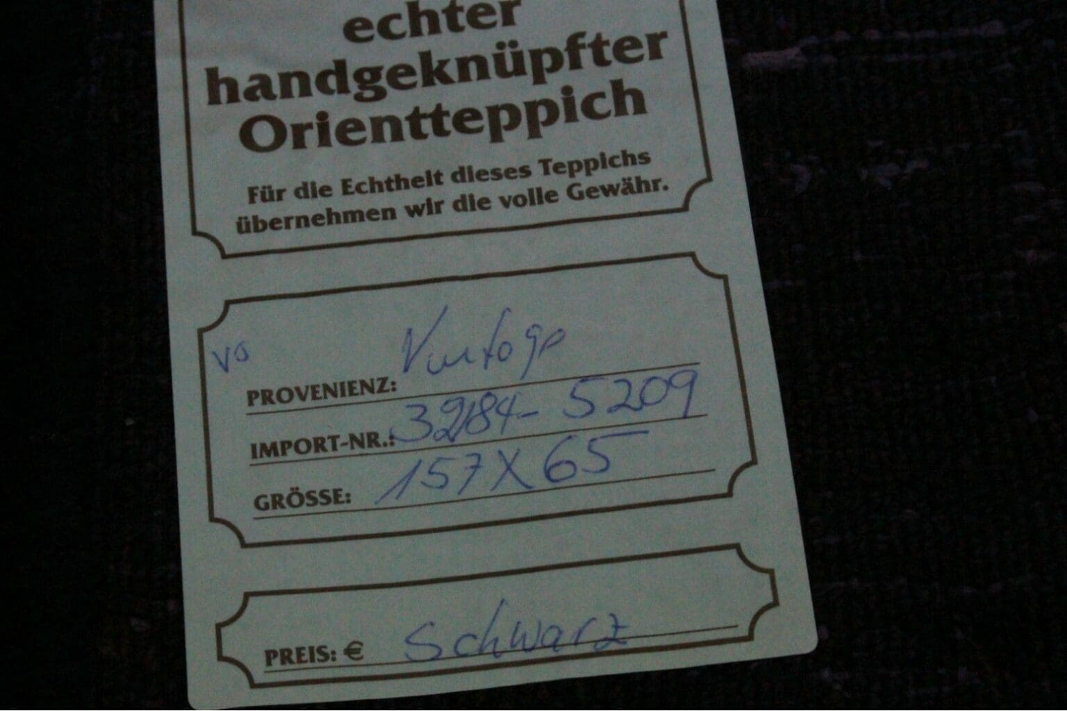 Orientteppich 159x69 cm Wolle handgeknüpft