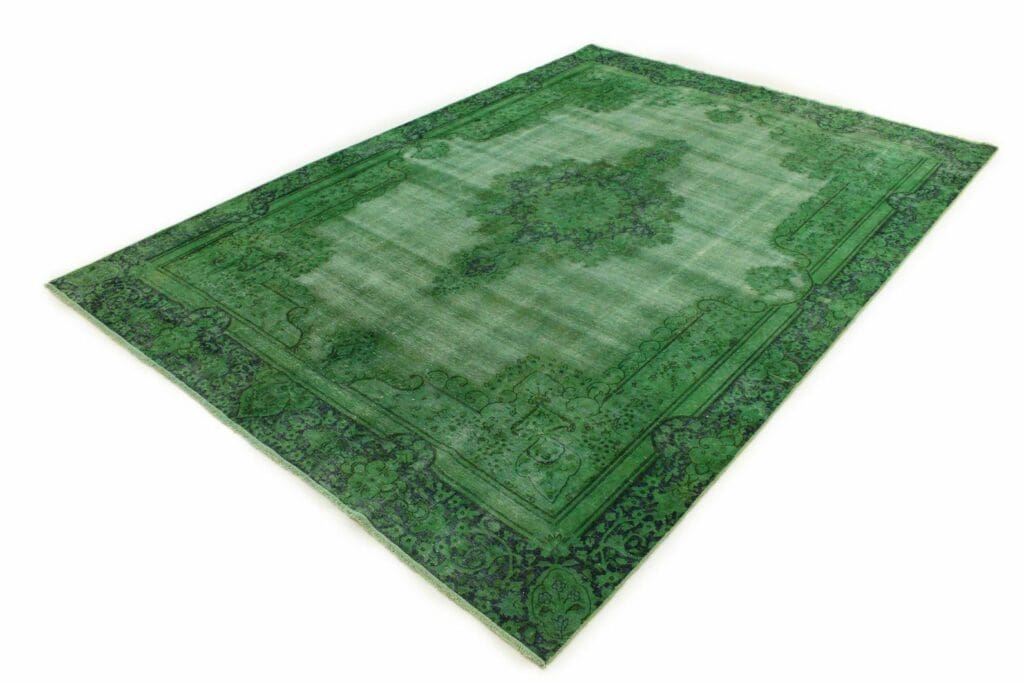 vintage-orientteppich-grun-370x259-cm-handgeknupft-unikat-3 Orientteppich 370 x 259 cm Wolle handgeknüpft