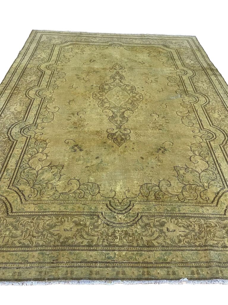 exklusiver-vintage-orientteppich-333x245cm-gold-handgeknupft-1 Orientteppich 333 x 245 cm Wolle handgeknüpft