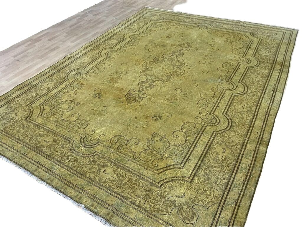 exklusiver-vintage-orientteppich-333x245cm-gold-handgeknupft-2 Orientteppich 333 x 245 cm Wolle handgeknüpft