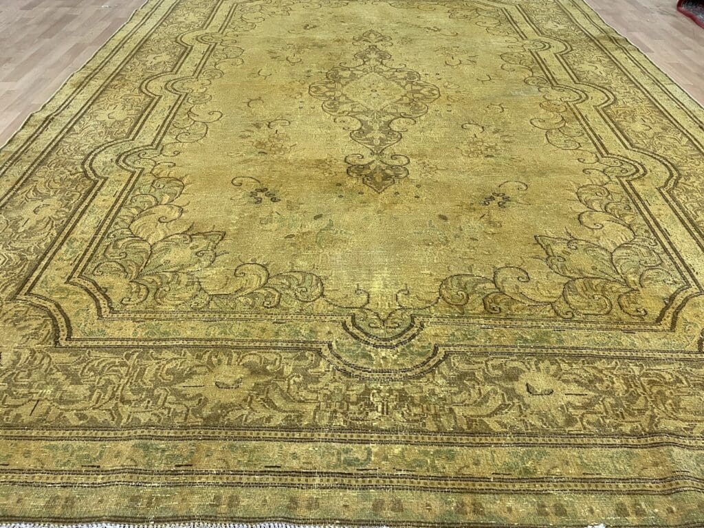 exklusiver-vintage-orientteppich-333x245cm-gold-handgeknupft-3 Orientteppich 333 x 245 cm Wolle handgeknüpft