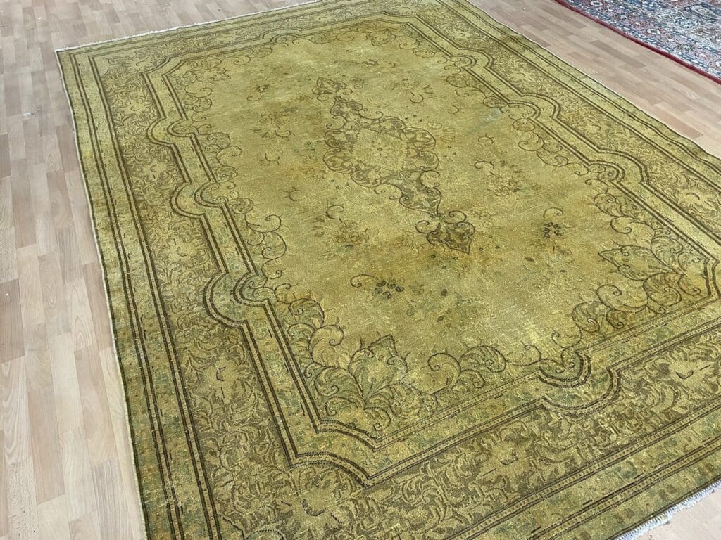 exklusiver-vintage-orientteppich-333x245cm-gold-handgeknupft-4 Orientteppich 333 x 245 cm Wolle handgeknüpft