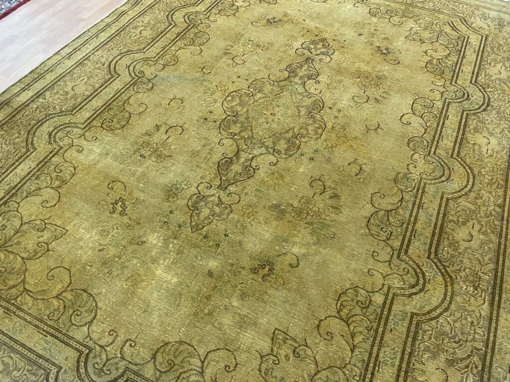 exklusiver-vintage-orientteppich-333x245cm-gold-handgeknupft-8 Orientteppich 333 x 245 cm Wolle handgeknüpft