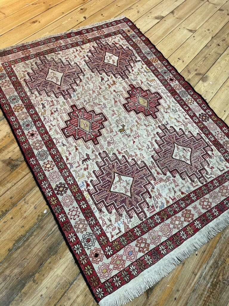Orientteppich Kordestan 147x116 cm Wolle handgewebt
