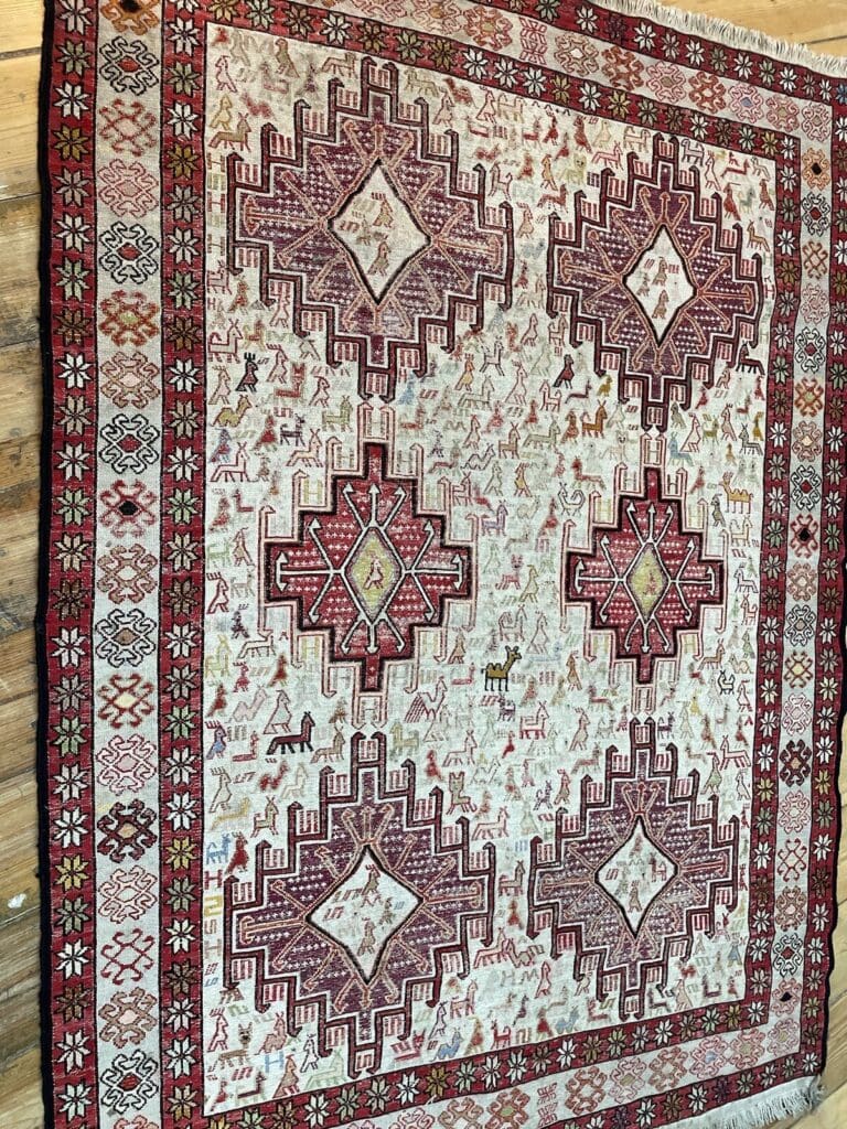 Orientteppich Kordestan 147x116 cm Wolle handgewebt