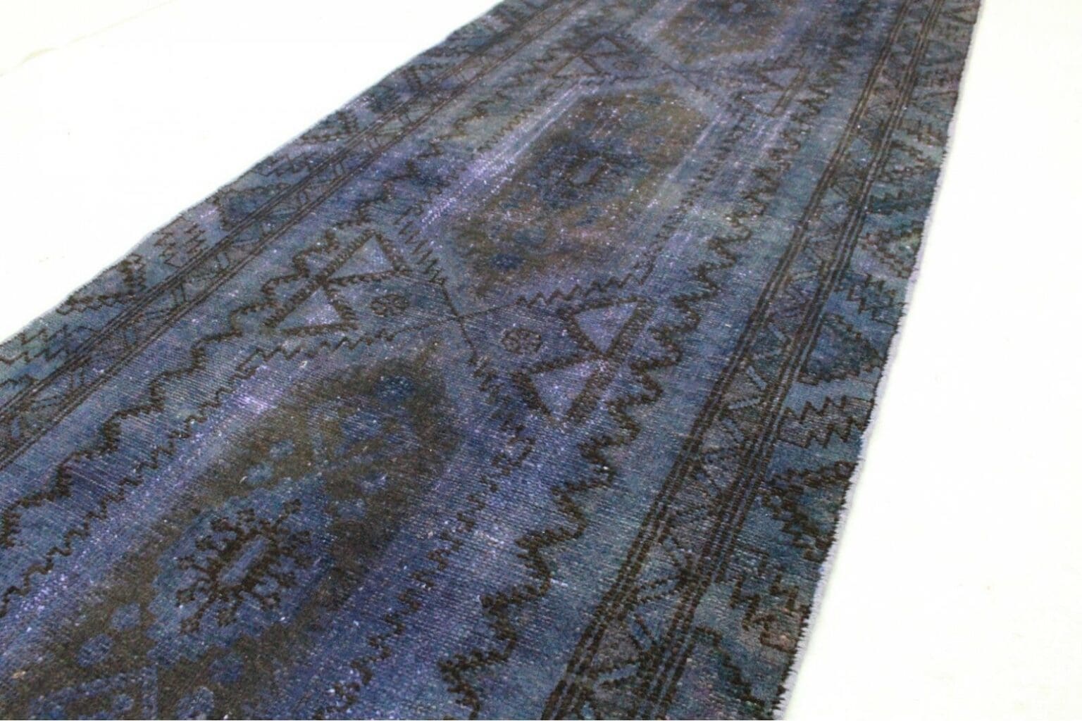 vintage-laufer-lila-280x89cm-exklusiver-orientteppich-handgeknupft-9 Orientteppich 280 x 89 cm Wolle handgeknüpft