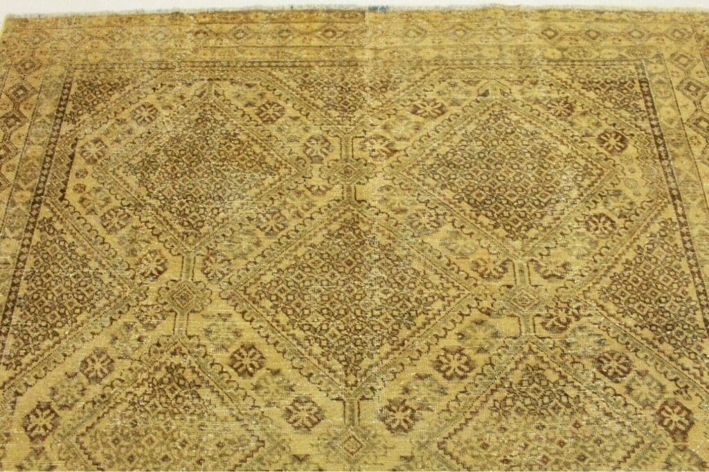 vintage-orientteppich-sand-287x209cm-handgeknupft-unikat-4 Orientteppich Sand 287 x 209 cm Wolle handgeknüpft