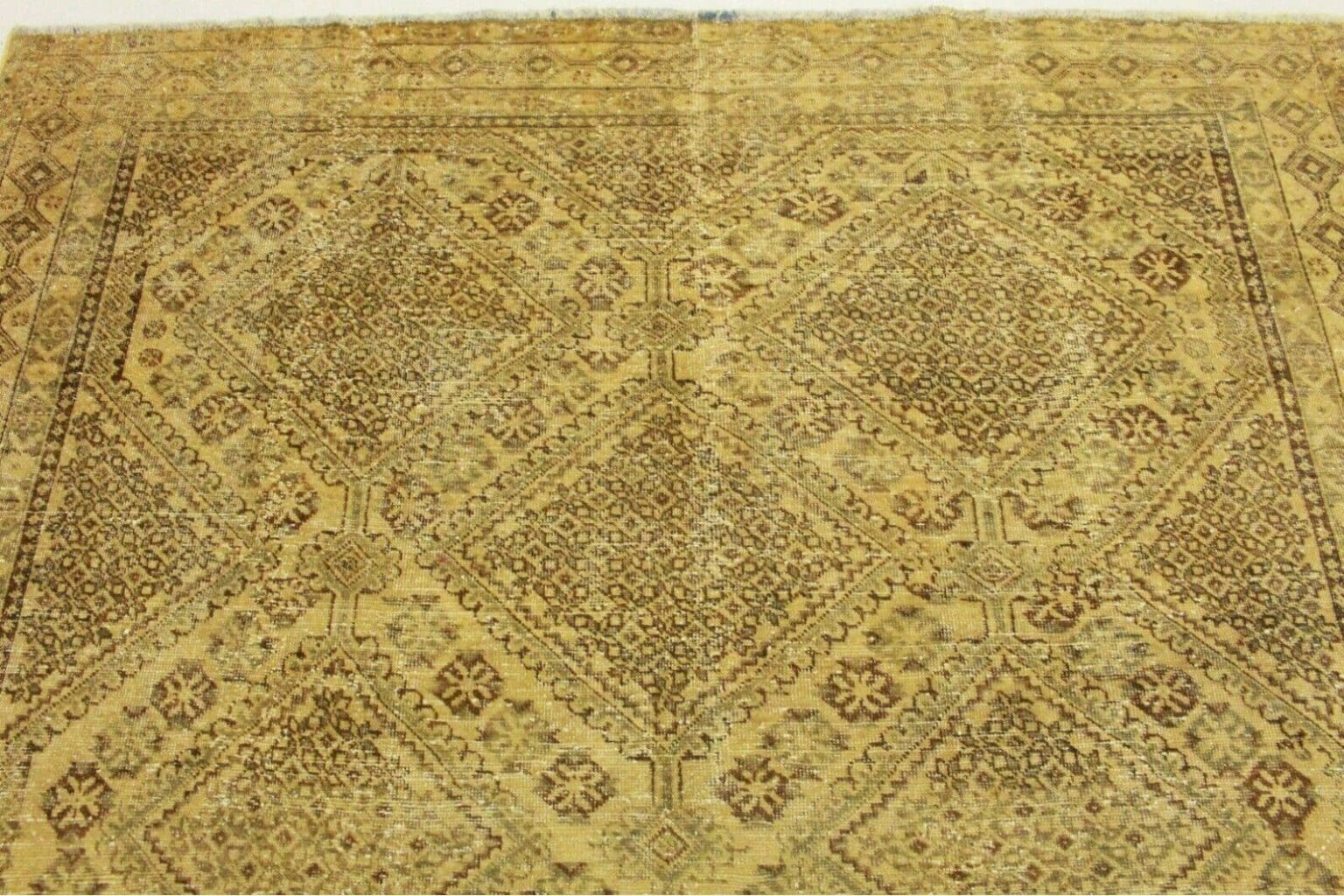 vintage-orientteppich-sand-287x209cm-handgeknupft-unikat-4 Orientteppich Sand 287 x 209 cm Wolle handgeknüpft