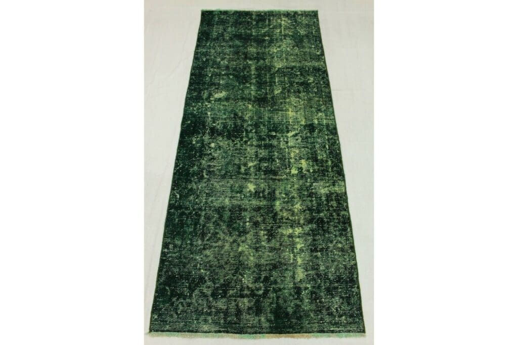 vintage-orientteppich-258x99cm-grun-handgeknupft-unikat-5 Orientteppich 258x99 cm Wolle handgeknüpft
