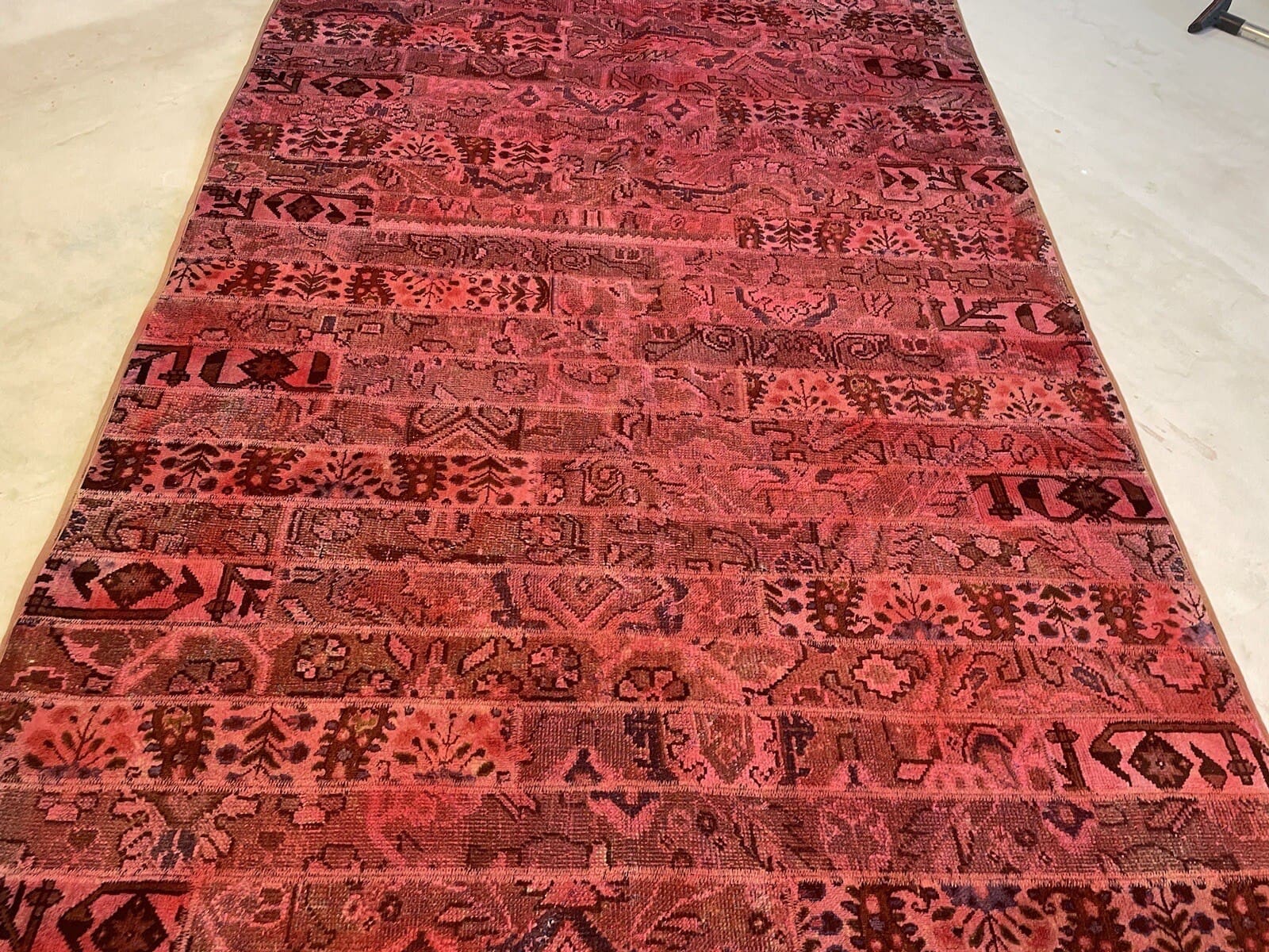 Handgeknüpfter Patchwork Orientteppich, 242 × 168 cm, Wolle