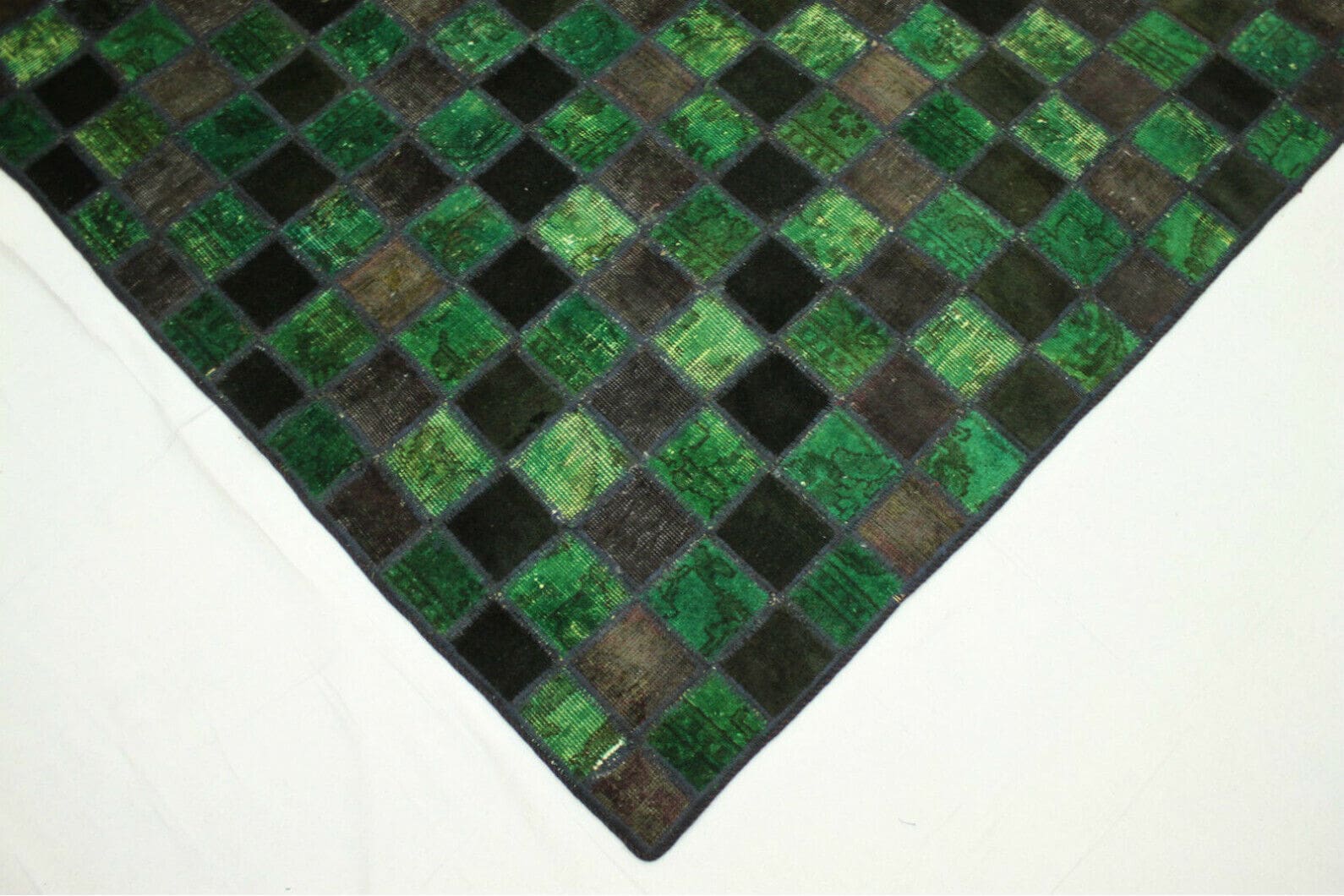 Patchwork Perserteppich 298 × 207 cm aus Wolle, handgeknüpft