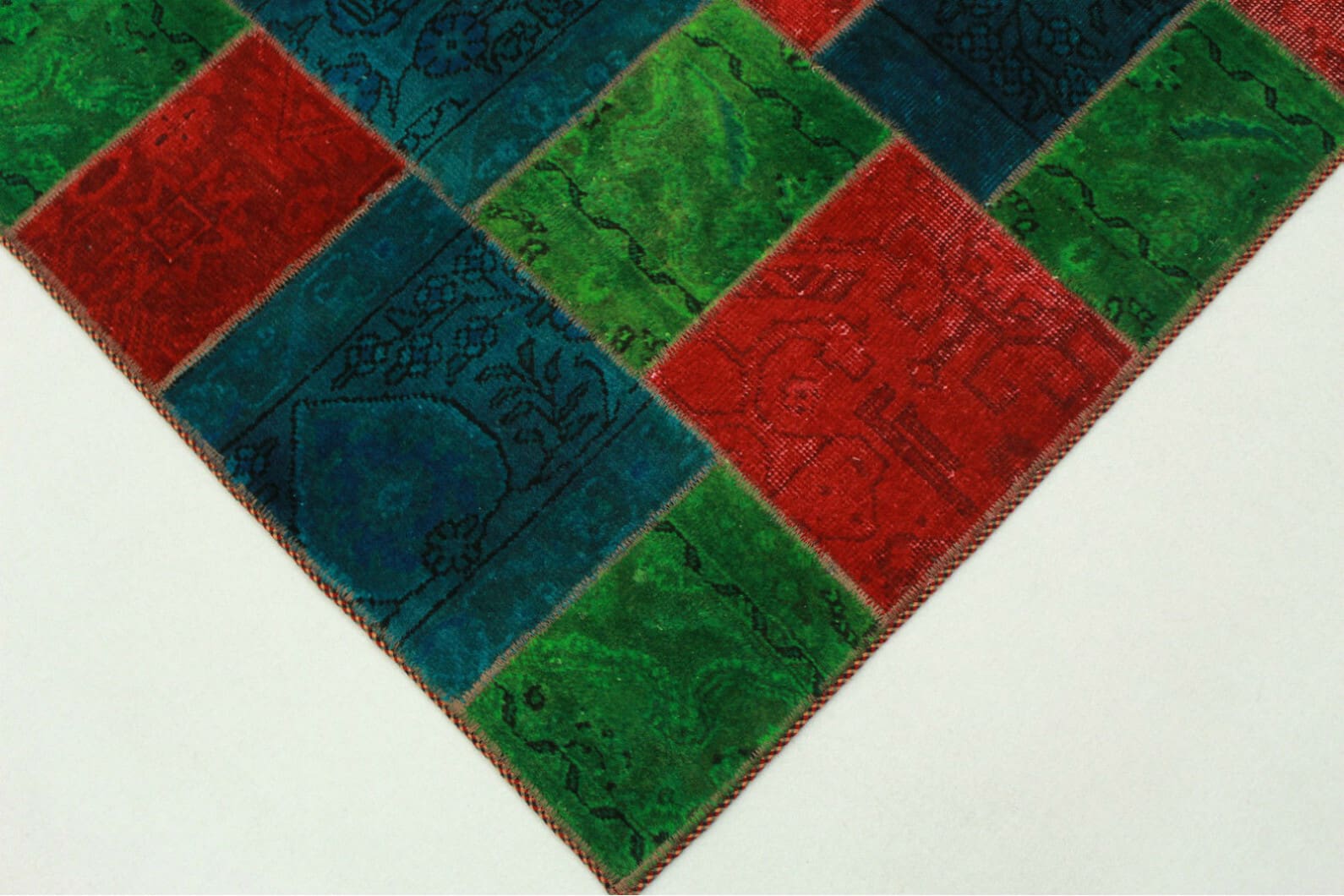 Patchwork Orientteppich aus dem Orient, 203 × 150 cm