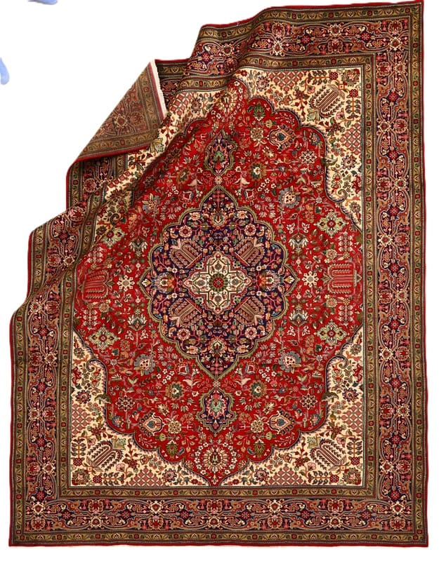 Handgeknüpfter Täbriz Perserteppich, 380 × 290 cm, Wolle