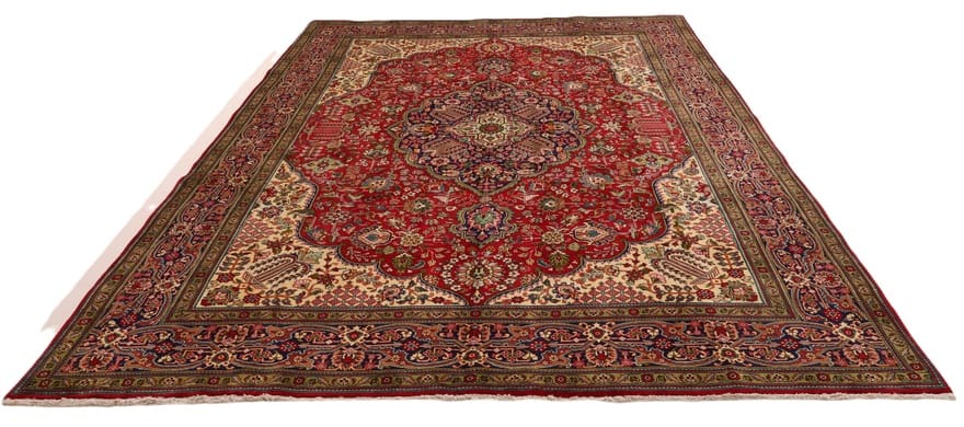 Handgeknüpfter Täbriz Perserteppich, 380 × 290 cm, Wolle