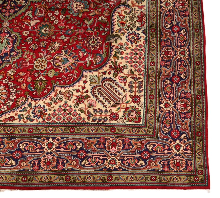 Handgeknüpfter Täbriz Perserteppich, 380 × 290 cm, Wolle