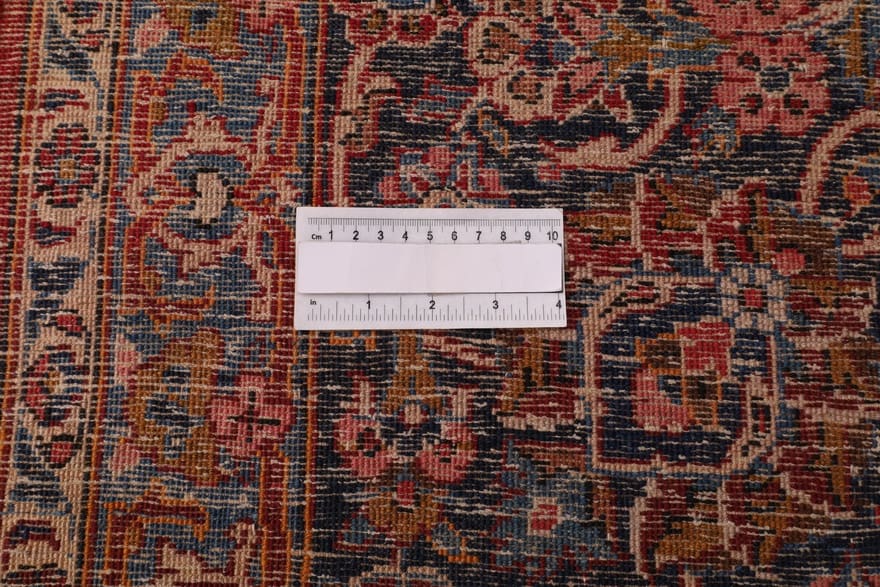 Kashan Perserteppich antik, 425 × 320 cm, Wolle & Seide