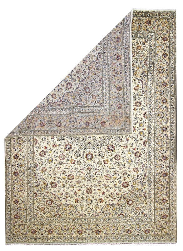 Handgeknüpfter Kashan Perserteppich, Wolle