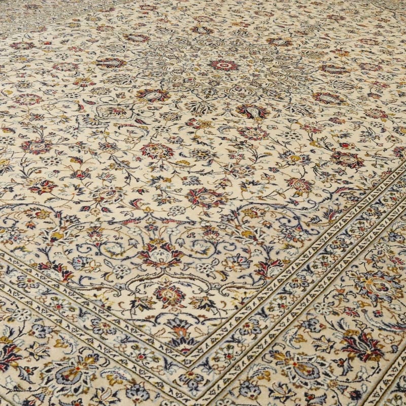 Handgeknüpfter Kashan Perserteppich, Wolle