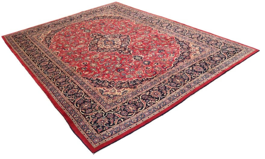 orientteppich-mashad-404x301-cm-klassisches-medaillon-design-handgeknupft-2 Handgeknüpfter Mashhad Perserteppich 402 × 300 cm