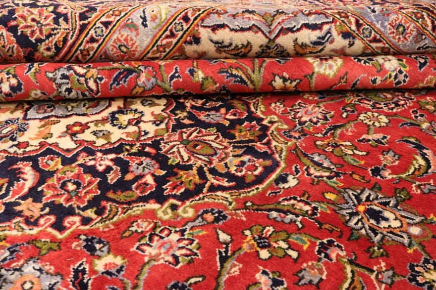 Kashan Perserteppich 412 × 300 cm aus Wolle, handgeknüpft