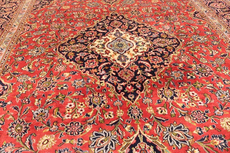 Kashan Perserteppich 412 × 300 cm aus Wolle, handgeknüpft
