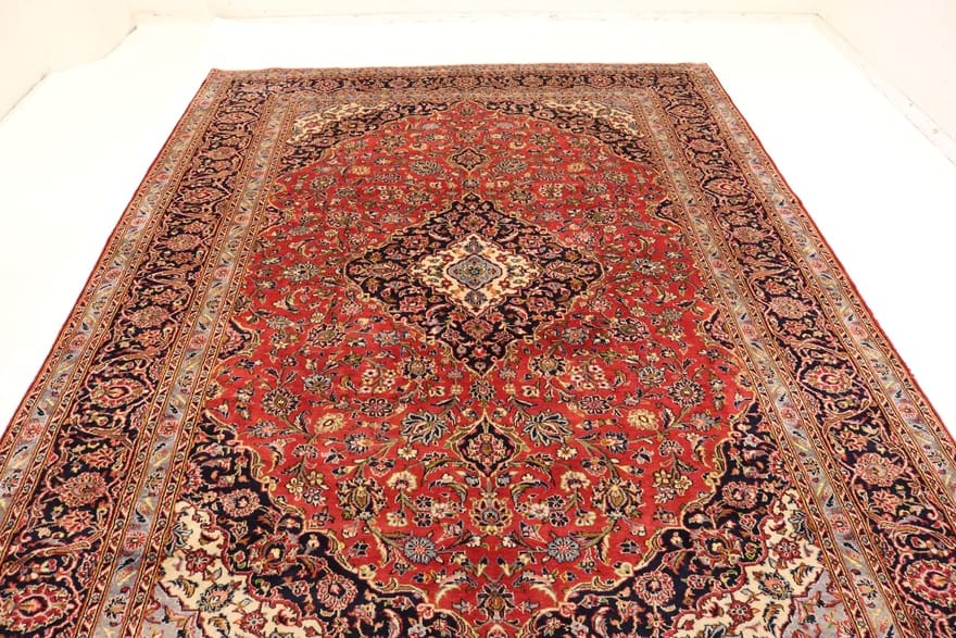 Kashan Perserteppich 412 × 300 cm aus Wolle, handgeknüpft