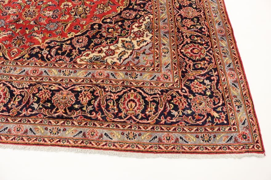 Kashan Perserteppich 412 × 300 cm aus Wolle, handgeknüpft