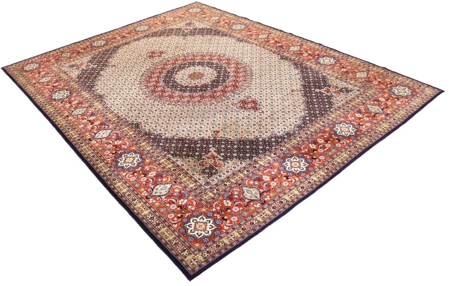 Moud Perserteppich 400 × 295 cm aus Wolle & Seide, handgeknüpft