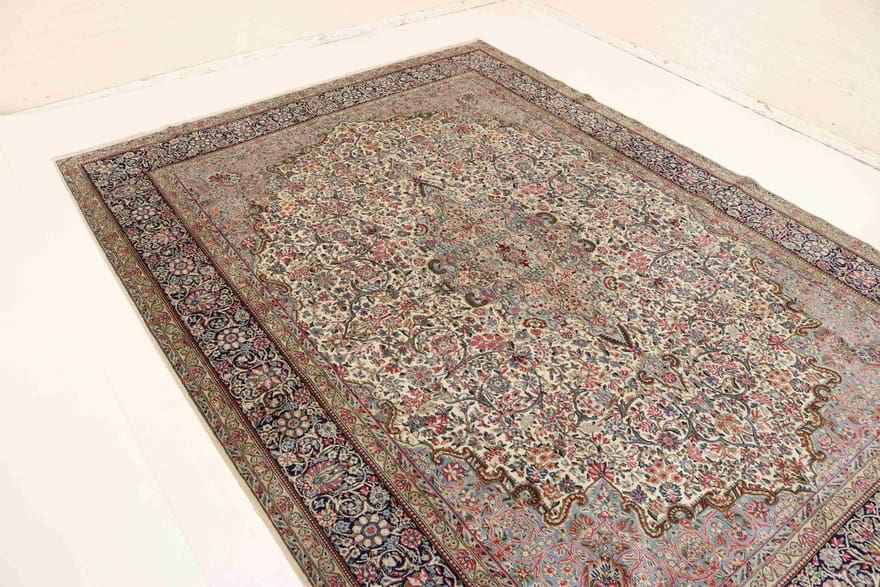 Antiker Kerman Perserteppich, 425 × 320 cm, Wolle